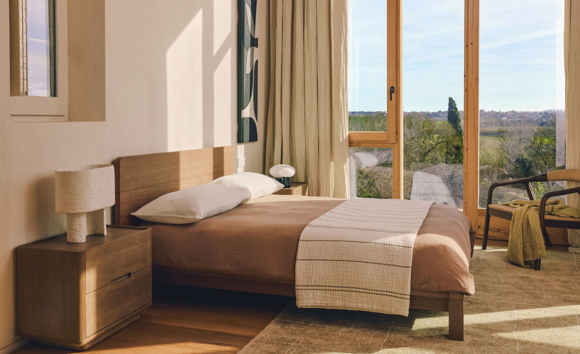 Sypialnia Arelida – zaprojektowana z myślą o komforcie i naturalnym designie